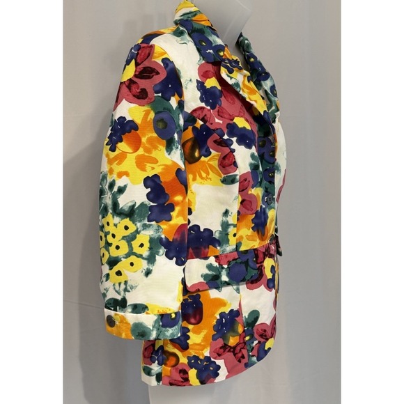 Beautiful Walter By Walter Baker Floral Jacket 3/4 Sleeve, Pockets, Size 10 NWT - Picture 3 of 12
